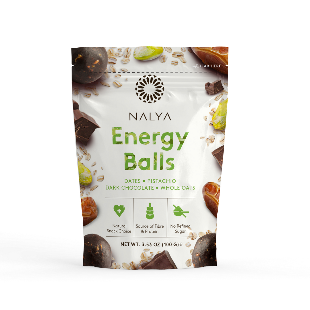 Energy Balls with Pistachio + Dark Chocolate