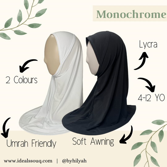 Kids Monochrome Hijab