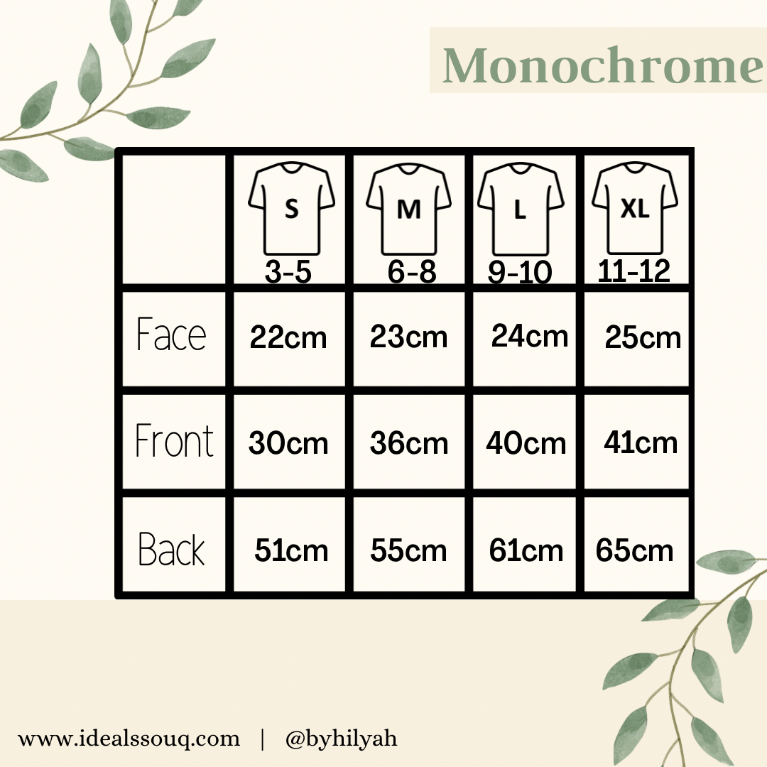 Kids Monochrome Hijab