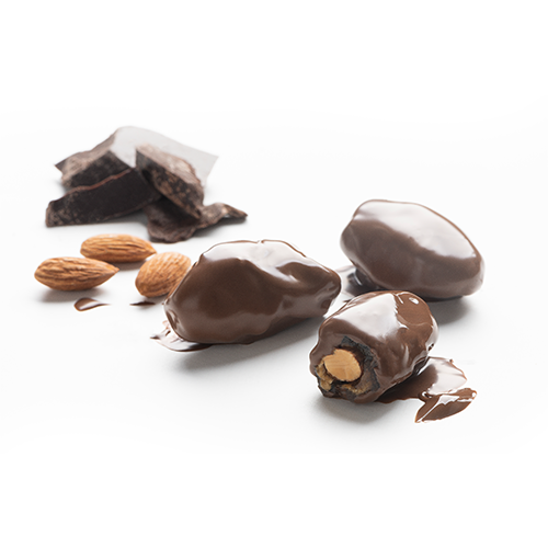 Milk Chocolate Covered Dates with Almonds