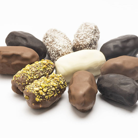 Assorted chocolate covered dates with almond (Gift Pack)